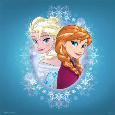 TISK 30X30 CM DISNEY ZAMRZNJENO ANNA Y ELSA