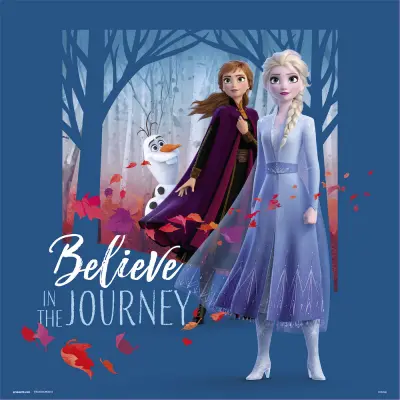TISK 30X30 CM DISNEY FROZEN VERJEMI V POTOVANJE