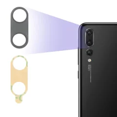 Nadomestna zadnja kamera s stekleno leco - crna str. Huawei P20 Pro