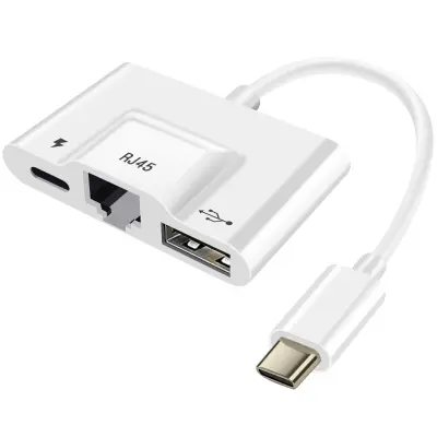 Adapter 3-v-1 USB C v USB/Ethernet/USB C – bel