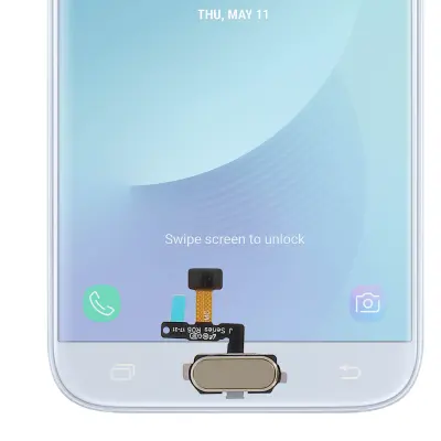 Glavni gumb Domov s povezovalnim kablom - zlata str. Samsung Galaxy J5 2017 / J7 2017