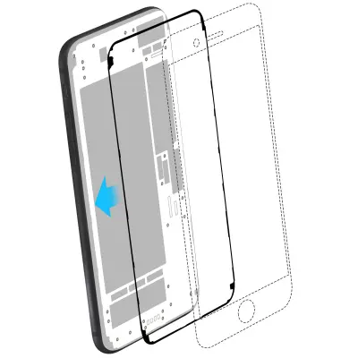 Nadomestna nalepka za LCD zaslon Apple iphone 7