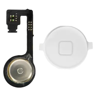 Glavni gumb Home s prikljucnim kablom str. Apple iPhone 4S - bel