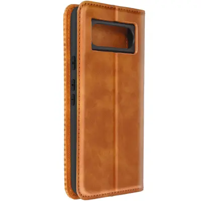 Ovitek za Google Pixel 8, Wallet Flip, zbirka Geo Brown