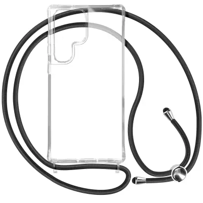 Galaxy S23 Ultra Cord Case, togi ojacani vogali, serija Corda - prozoren