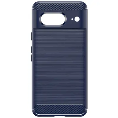 Mehka torbica za Google Pixel 8 z ucinkom ogljika Midnight Blue - Classic Carb