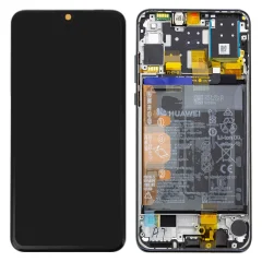 Originalni Huawei Complete Block: LCD zaslon na dotik z vgrajeno baterijo 3340 mAh - crn str. Huawei P30 Lite