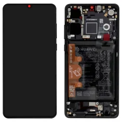 Original Huawei P30 Black LCD zaslon, z zaslonom na dotik in 3650mAh baterijo