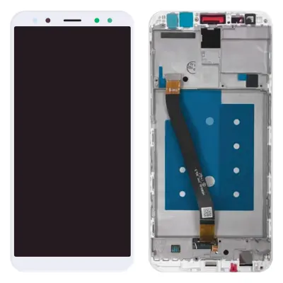 Celoten blok LCD zaslon na dotik z vgrajenim ohišjem str. Huawei Mate 10 Lite - bel