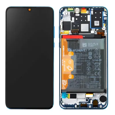 Originalni Huawei Complete Block: LCD zaslon na dotik z vgrajeno baterijo 3340 mAh - modra str. Huawei P30 Lite