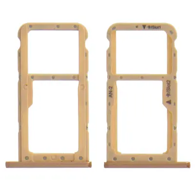 Nadomestni adapterski pladenj za kartico Nano SIM in kartico Micro-SD - zlata str. Huawei P20 Lite