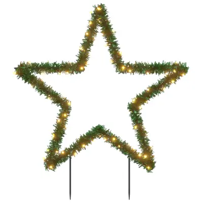 vidaXL Božična svetlobna dekoracija s konicami zvezda 80 LED 60 cm