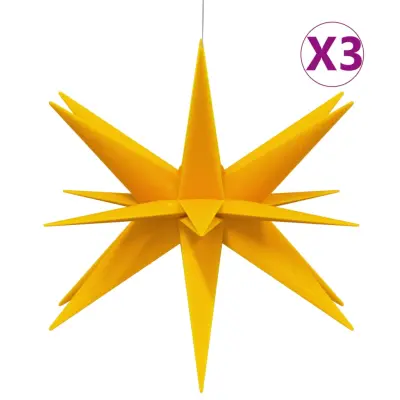 vidaXL Božične svetilke LED 3 kosi zložljive rumene 43 cm