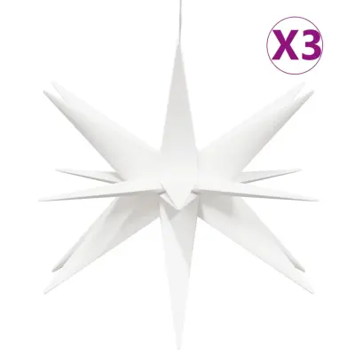 vidaXL Božične svetilke LED 3 kosi zložljive bele 57 cm