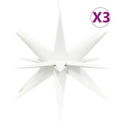 vidaXL Božične svetilke LED 3 kosi zložljive bele 100 cm