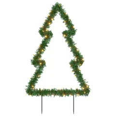 vidaXL Božična svetlobna dekoracija s konicami drevo 80 LED 60 cm