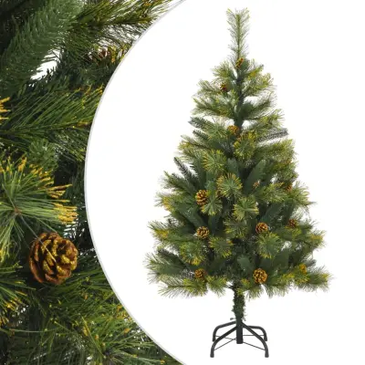 vidaXL Umetna novoletna jelka s storži 150 cm