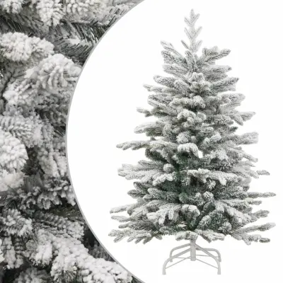 vidaXL Umetna novoletna jelka s snegom 150 cm
