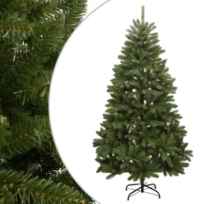 vidaXL Umetna novoletna jelka s stojalom zelena 210 cm