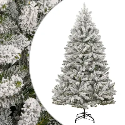 vidaXL Umetna novoletna jelka s snegom 240 cm