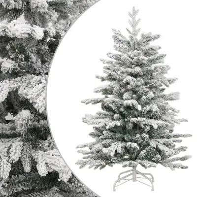 vidaXL Umetna novoletna jelka s snegom 180 cm