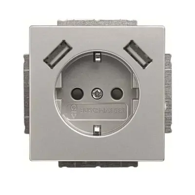 Busch-Jaeger SCHUKO-2x vtičnica USB 20 EUCB2USB-866