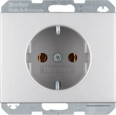 Berker SCHUKO vtičnica za vtičnice aluminij 47157003