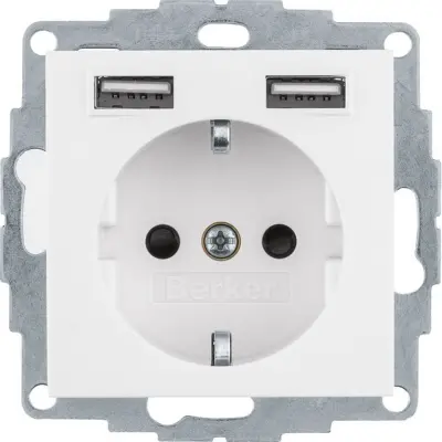 Berker SCHUKO/USB vtičnica 48038989