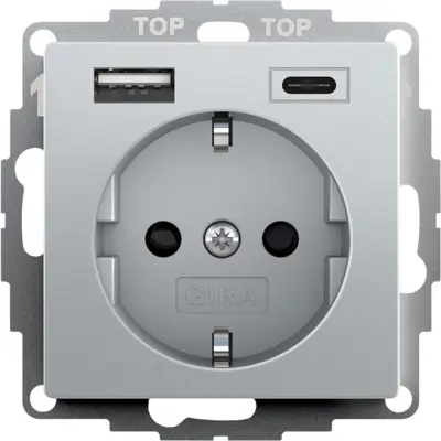 Gira vtičnica+USB 245926
