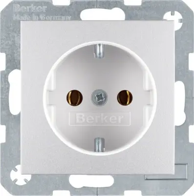 Berker Schuko vtičnica, aluminij mat 47431404