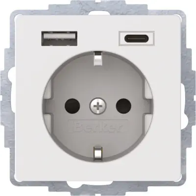 Berker SCHUKO/USB vtičnica 48046089
