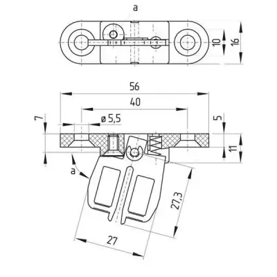 Schmersalov aktuator, premični AZ 15/16-B2