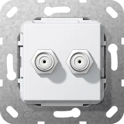 Gira podporni obroček za vgradnjo podometno, 2-kanalni SAT 565103