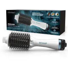 REVAMP PROGLOSS PERFECT BLOW DRY VOLUME & SHINE AIR STYLER DR-1850 bela krtača za sušenje las