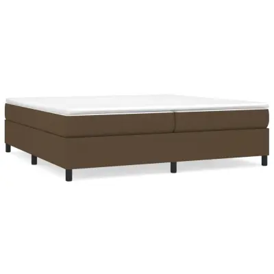 vidaXL Posteljni okvir brez vzmetnice temno rjav 200x200 cm blago