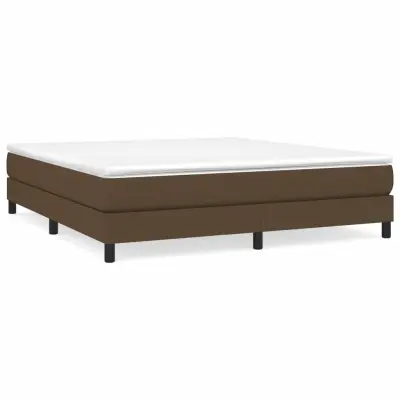 vidaXL Posteljni okvir brez vzmetnice temno rjav 160x200 cm blago