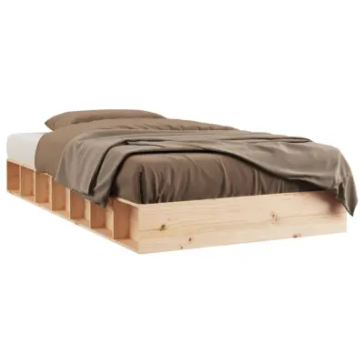 vidaXL Posteljni okvir 90x190 cm trdnega lesa