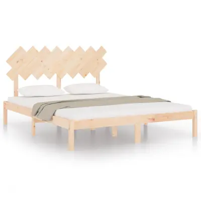 vidaXL Posteljni okvir 160x200 cm iz trdnega lesa