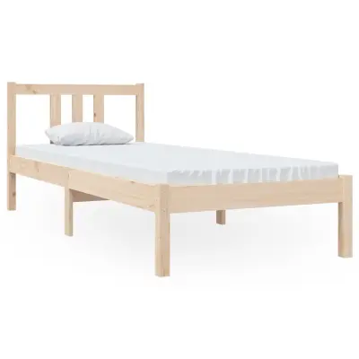 vidaXL Posteljni okvir trden les 75x190 cm