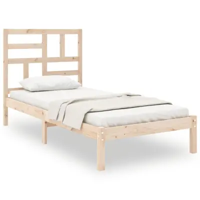 vidaXL Posteljni okvir iz trdnega lesa 90x190 cm
