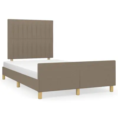 vidaXL Posteljni okvir brez vzmetnice taupe 120x200 cm blago