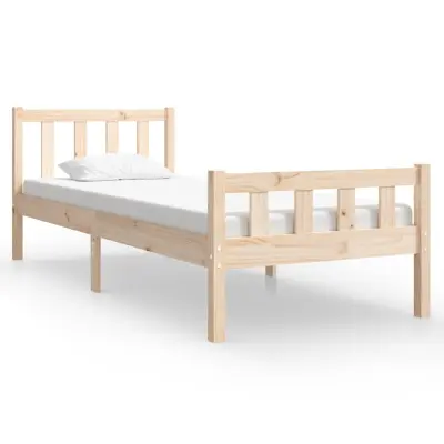 vidaXL Posteljni okvir iz trdnega lesa 90x190 cm