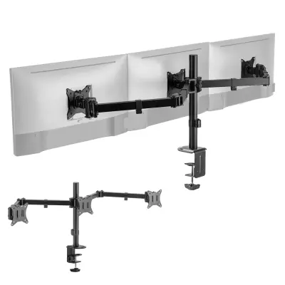 Zgibno namizno držalo Spacetronik SPA-130 za 3 monitorje