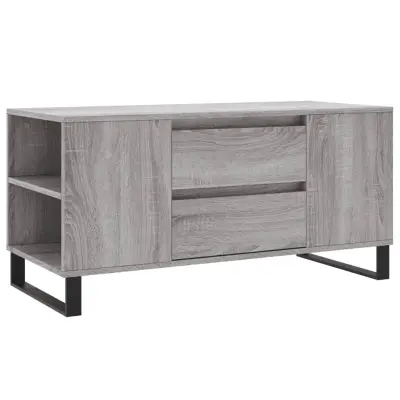 vidaXL Klubska mizica siva sonoma 102x44,5x50 cm inženirski les