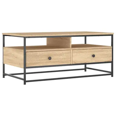 vidaXL Klubska mizica sonoma hrast 100x51x45 cm inženirski les