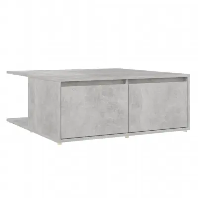vidaXL Klubska mizica betonsko siva 80x80x31 cm iverna plošča