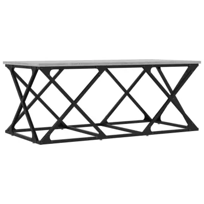 vidaXL Klubska mizica siva sonoma 100x49x40 cm inženirski les