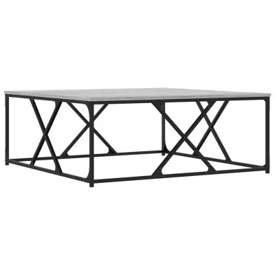 vidaXL Klubska mizica siva sonoma 100x100x40 cm inženirski les