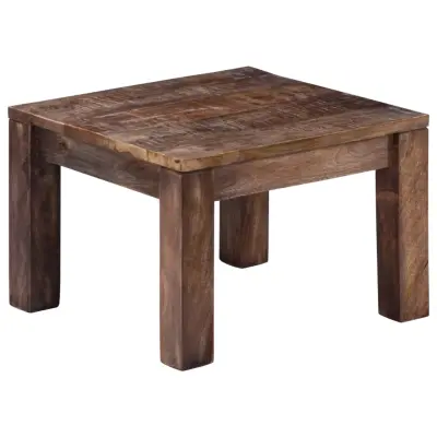 vidaXL Klubska mizica 50x50x35 cm trden mangov les