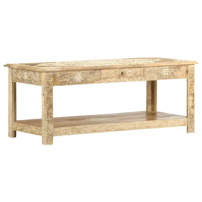 vidaXL Klubska mizica 110x50x45 cm ročno barvan trden mangov les